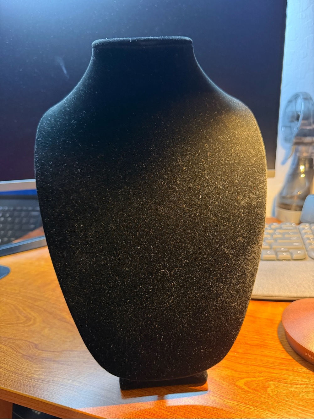 Michaels Black Velvet Necklace Display Bust